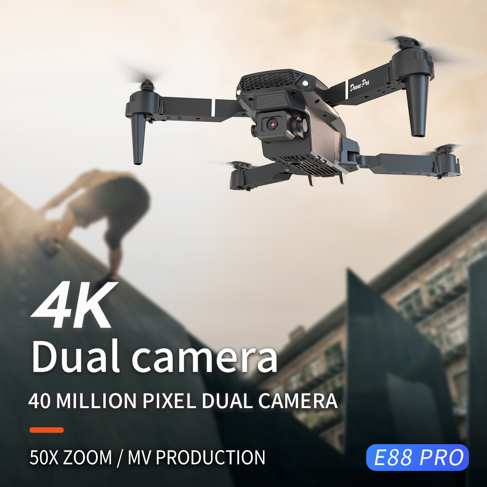 طائرة بدون طيار E88 احترافية ج - مراجعة Drone Kit With Camera وسعره