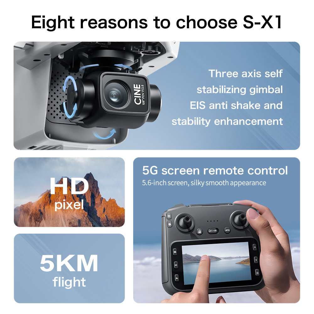 طائرة بدون طيار S-X1 الأصلية ب - مراجعة Drone Kit Professional وسعره